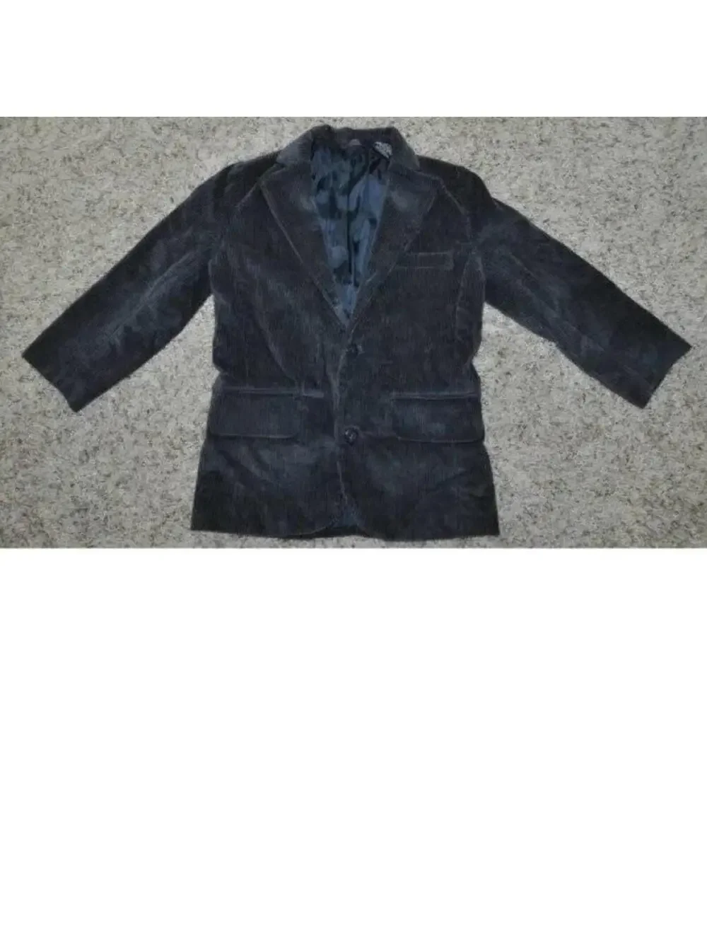 George Corduroy Blazer Boys 4/5 Blue Single Breasted Suit Jacket Lined 3 Pocket